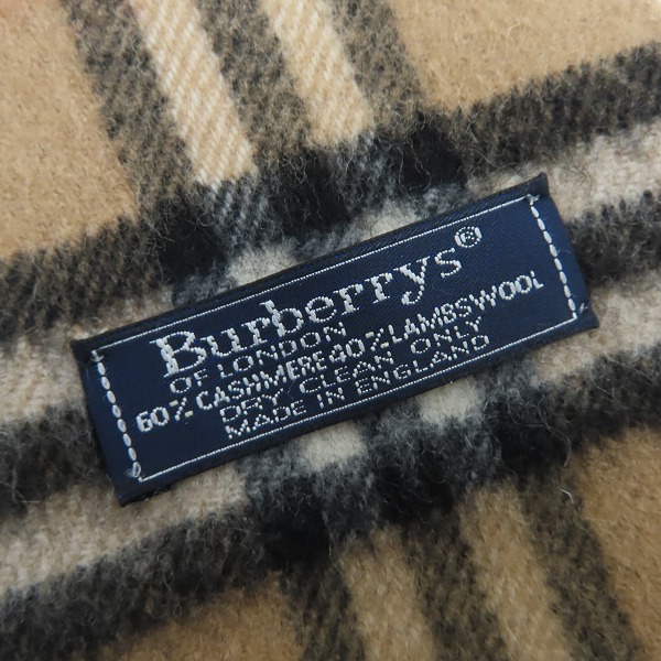 実際に弊社で買取させて頂いたBurberrys/バーバリーズ ノバチェック カシミヤ マフラーの画像 1枚目