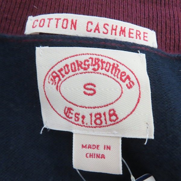 実際に弊社で買取させて頂いたBROOKS BROTHERS/ブルックスブラザーズ カシミヤ混 カーディガン/Sの画像 2枚目