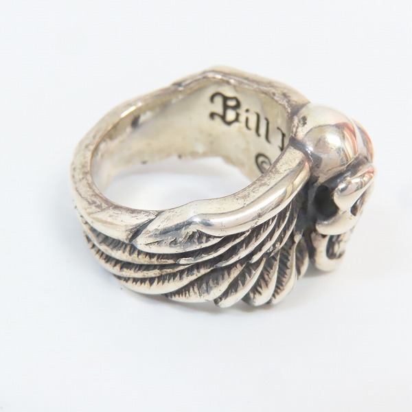 実際に弊社で買取させて頂いたBILL WALL LEATHER/ビルウォールレザー Wing w Good Luck Skull Ring/ウィング w グッドラックスカルリング/17-19号の画像 4枚目