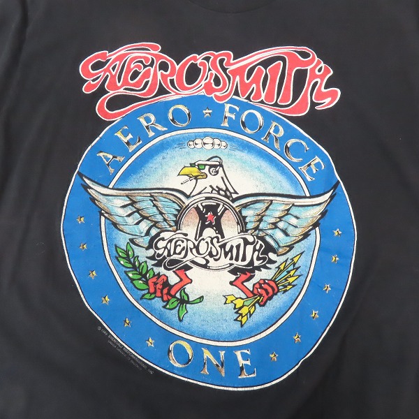 実際に弊社で買取させて頂いたAERO SMITH/エアロスミス 1989 ヴィンテージバンドTシャツ BROCKUMタグ/XLの画像 4枚目