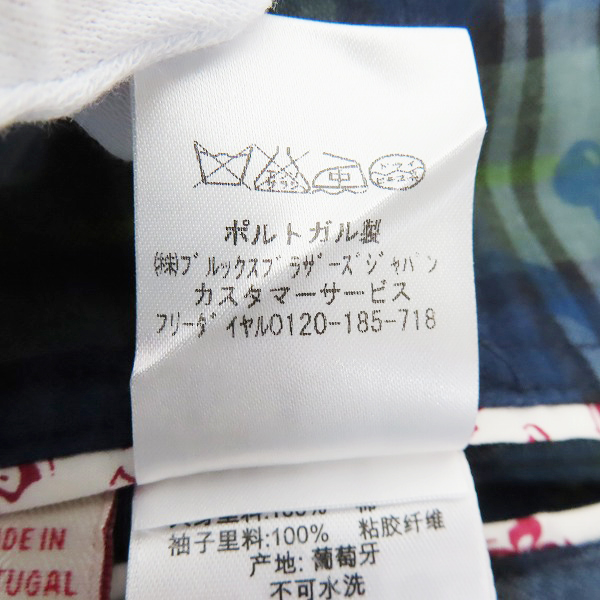 実際に弊社で買取させて頂いたBROOKS BROTHERS Red Fleece/ブルックスブラザーズレッドフリース チェック/花柄 テーラードジャケット /40の画像 5枚目