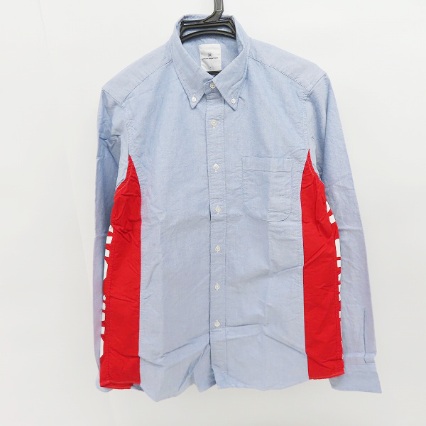 実際に弊社で買取させて頂いたuniform experiment/ユニフォームエクスペリメント SLEEVE BIG LOGO PANEL B.D SHIRT UE-156050/3