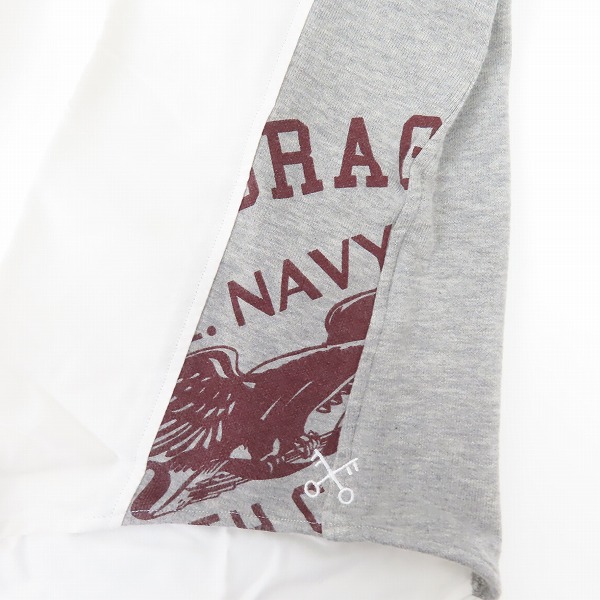 実際に弊社で買取させて頂いたuniform experiment/ユニフォームエクスペリメント whiteline RECONSTRUCTED SIDE PANEL B.D SHIRT UE-145020/3の画像 5枚目