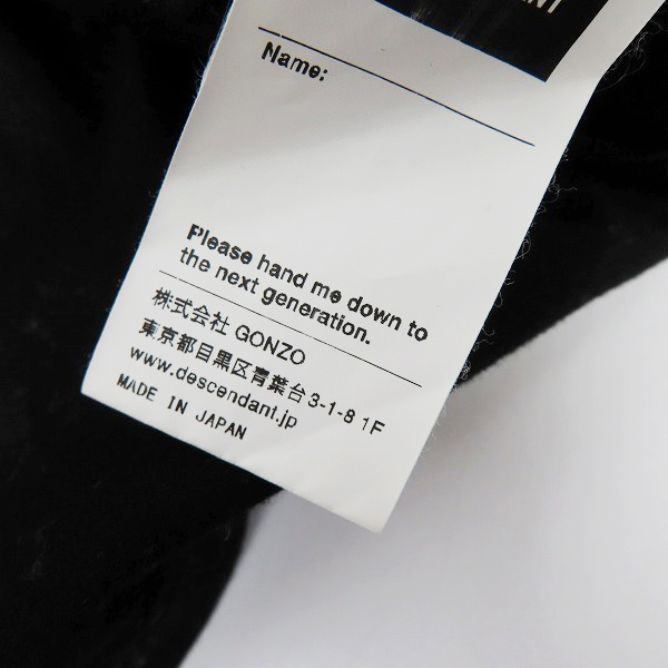 実際に弊社で買取させて頂いたDESCENDANT/ディセンダント 胸ポケット cachalot 刺繍 ロンT/カットソー/2の画像 4枚目