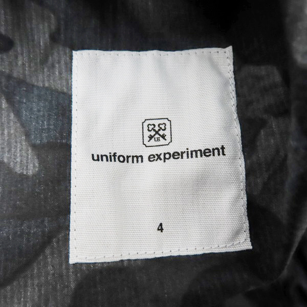 実際に弊社で買取させて頂いたuniform experiment/ユニフォームエクスペリメント 5 STAR APPLIQUE WRINKLED CHECK B.D SHIRT UE-170029/4の画像 2枚目