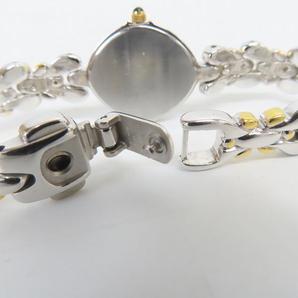 実際に弊社で買取させて頂いたSEIKO/セイコー エクセリーヌ 2Pダイヤ/シェル文字盤 腕時計 1F20-6B60【動作未確認】の画像 3枚目