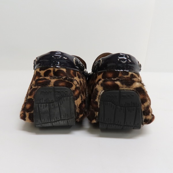 実際に弊社で買取させて頂いたJIMMY CHOO/ジミーチュウ レオパード ハラコ タッセル ドライビングシューズ 43.5の画像 1枚目