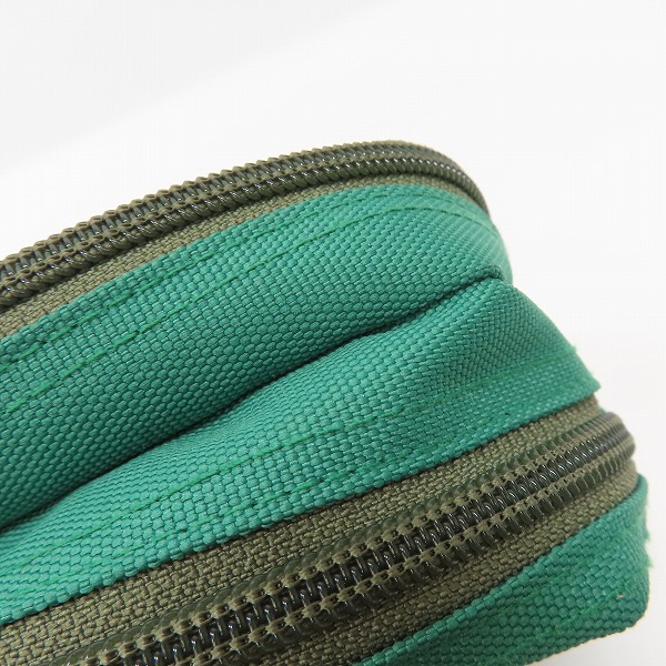 実際に弊社で買取させて頂いたWIND AND SEA×BRIEFING GOLF/ウィンダンシー×ブリーフィング ダブルジップポーチ/グリーンの画像 6枚目