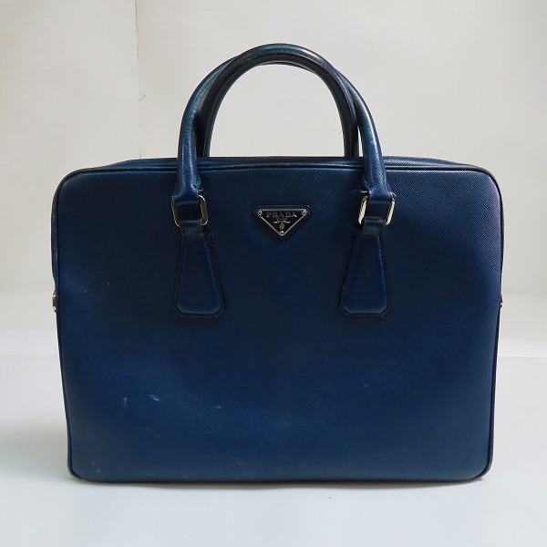 実際に弊社で買取させて頂いた【難有り】PRADA/プラダ サフィアーノ トライアングルロゴ ブリーフケース