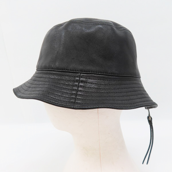 実際に弊社で買取させて頂いた【JPタグ】LOEWE/ロエベ Fisherman/フィッシャーマン アナグラムロゴパッチ レザーバケットハット   の画像 1枚目
