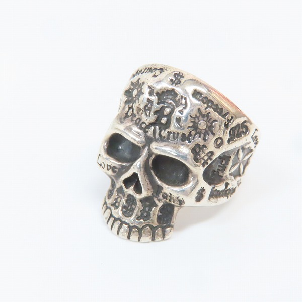 実際に弊社で買取させて頂いたBILL WALL LEATHER/ビルウォールレザー Graffiti Skull Large Forehead/ リング 19-21.5号