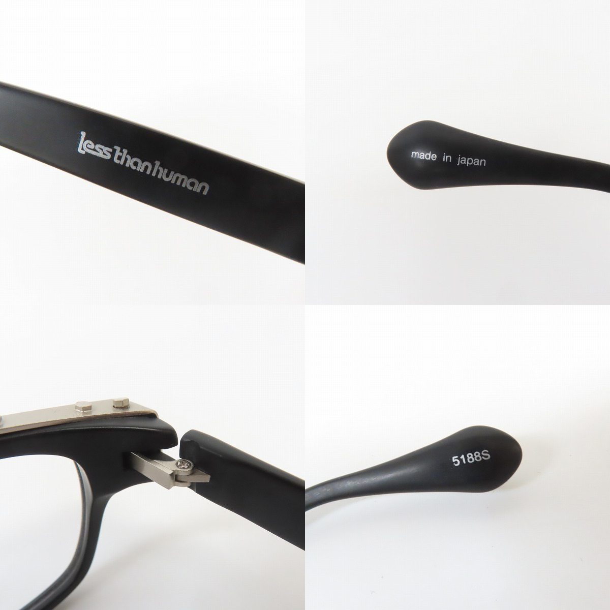 実際に弊社で買取させて頂いたless than human/レスザンヒューマン Zero メガネフレーム アイウェア 5188Sの画像 5枚目