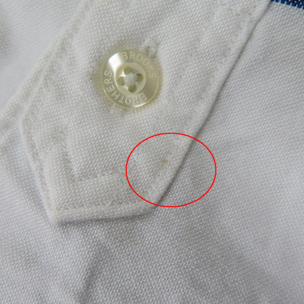 実際に弊社で買取させて頂いたBROOKS BROTHERS/ブルックスブラザーズ ワンポイント刺繍 マルチカラーデザイン ボタンダウンシャツ/Sの画像 6枚目