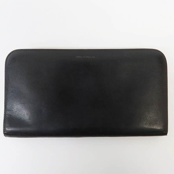 実際に弊社で買取させて頂いた【難あり】SAINT LAURENT PARIS/サンローランパリ レザー ラウンドファスナー オーガナイザー