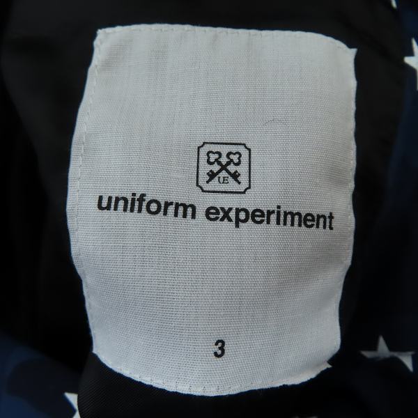 実際に弊社で買取させて頂いたuniform experiment/ユニフォームエクスペリメント STAR PRINT CAMOUFLAGE 3 BUTTON JACKET UE-150134/3の画像 2枚目