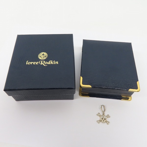 実際に弊社で買取させて頂いたLoree Rodkin/ローリーロドキン スモール フラット パヴェ スカル ペンダントの画像 5枚目