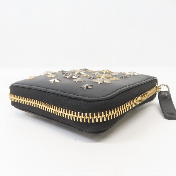 実際に弊社で買取させて頂いたJIMMY CHOO/ジミーチュウ スタッズ ラウンドジップ 二つ折り 財布/ウォレット の画像 2枚目