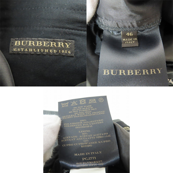 実際に弊社で買取させて頂いたBURBERRY ESTABLISHED 1856/バーバリー イタリア製 サイドベルト スラックスパンツ/46の画像 2枚目