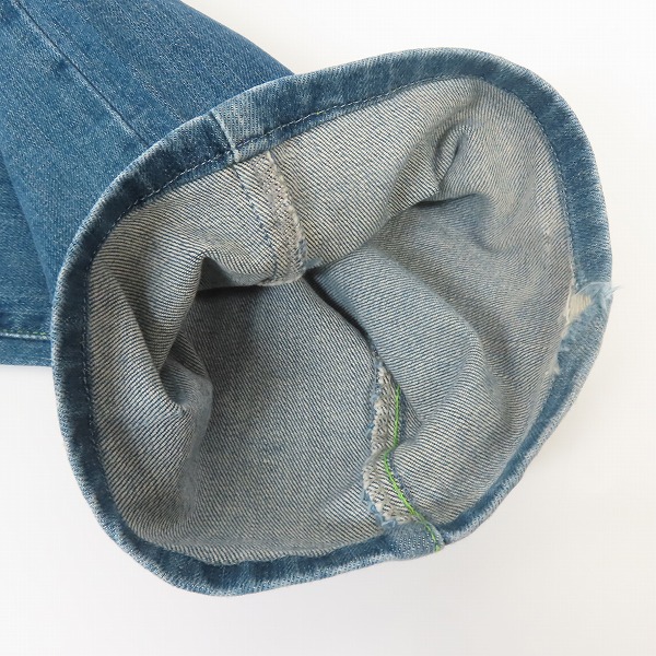 実際に弊社で買取させて頂いたHYDROGEN/ハイドロゲン グリーンステッチ デニムパンツ/30の画像 7枚目