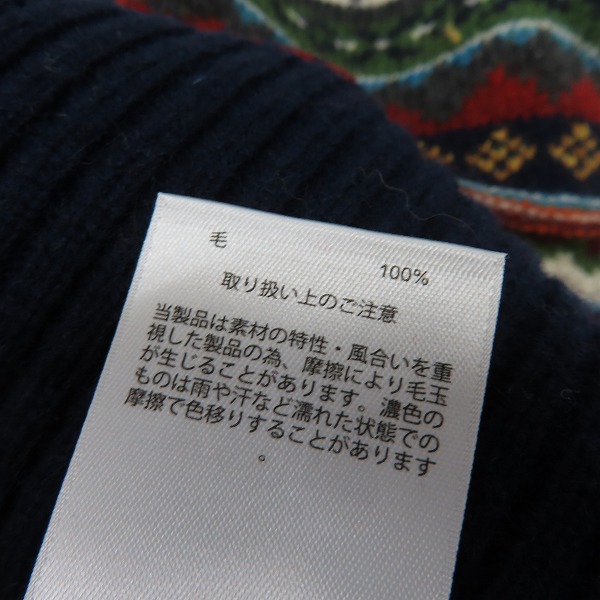 実際に弊社で買取させて頂いた【未使用】BROOKS BROTHERS Red Fleece/ブルックスブラザーズレッドフリース ハーフボタンニット 総柄/Sの画像 3枚目