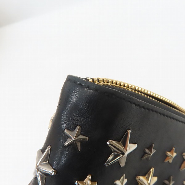 実際に弊社で買取させて頂いたJIMMY CHOO/ジミーチュウ スタッズ ラウンドジップ 二つ折り 財布/ウォレット の画像 9枚目