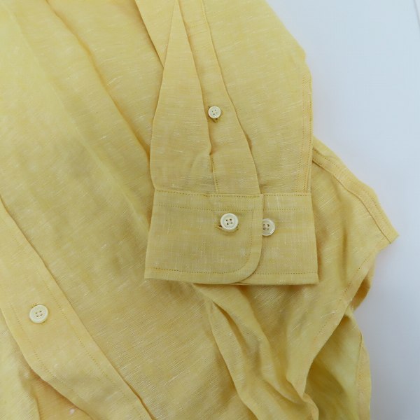 実際に弊社で買取させて頂いた【未使用】BROOKS BROTHERS/ブルックスブラザーズ ボタンダウンシャツ イエロー/Sの画像 6枚目