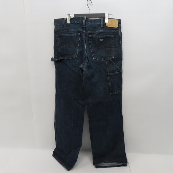 実際に弊社で買取させて頂いたARMANI JEANS/アルマーニジーンズ ロゴプレート ワイド ペインターパンツ/バギーパンツ 32の画像 1枚目