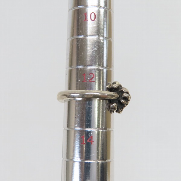 実際に弊社で買取させて頂いたBILL WALL LEATHER/BWL/ビルウォールレザー スモール クロスボーンスカル リング 13号の画像 7枚目