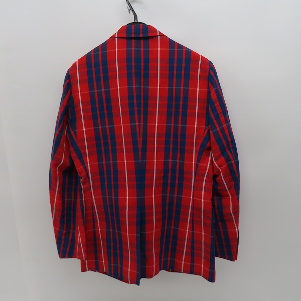 実際に弊社で買取させて頂いたTOMORROWLAND/トゥモローランド チェック リネン混 テーラードジャケット /48の画像 1枚目