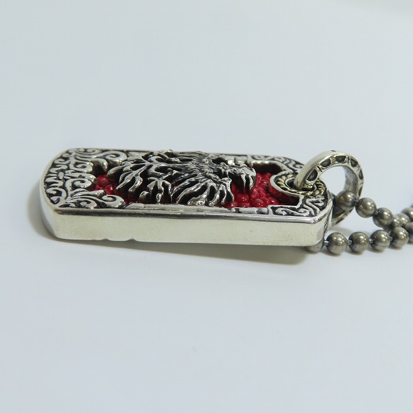 実際に弊社で買取させて頂いた【ギャラ付き】レザーズアンドトレジャーズ IDタグ ミディアム/フェニックス/K18ロープエッジ/スティングレイ ペンダントの画像 3枚目