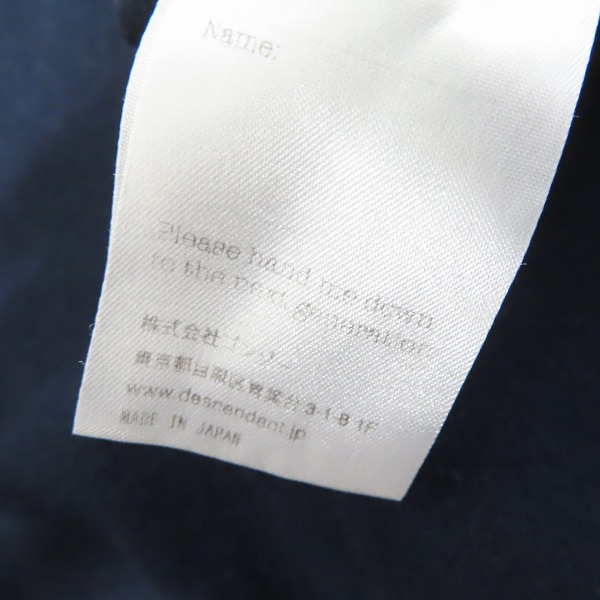 実際に弊社で買取させて頂いたDESCENDANT/ディセンダント cachalot 胸ポケ/刺繍 ロンT ネイビー /3の画像 4枚目