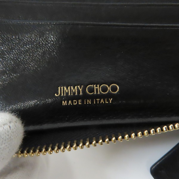 実際に弊社で買取させて頂いたJIMMY CHOO/ジミーチュウ スタッズ ラウンドジップ 二つ折り 財布/ウォレット の画像 6枚目