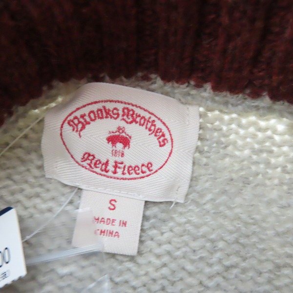 実際に弊社で買取させて頂いた【未使用】BROOKS BROTHERS Red Fleece/ブルックスブラザーズレッドフリース ハーフボタンニット/Sの画像 2枚目