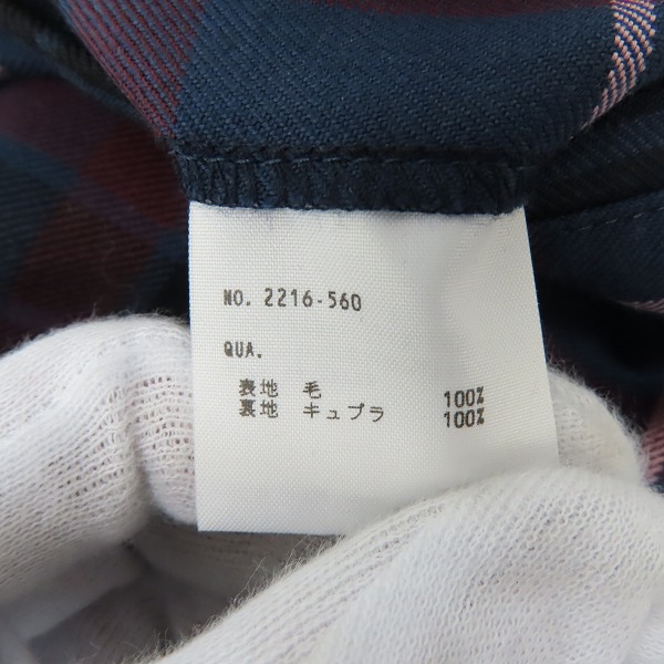 実際に弊社で買取させて頂いたLAD MUSICIAN/ラッドミュージシャン 16AW タータンチェック スラックスパンツ/44の画像 4枚目