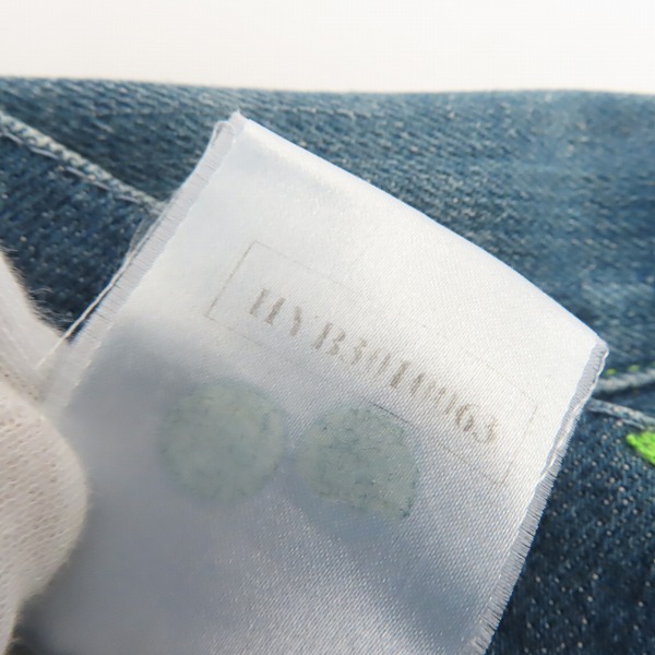 実際に弊社で買取させて頂いたHYDROGEN/ハイドロゲン グリーンステッチ デニムパンツ/30の画像 5枚目