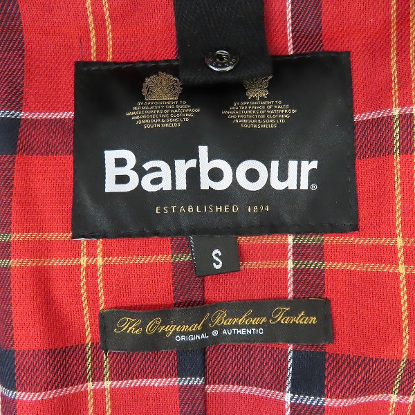 実際に弊社で買取させて頂いた【未使用】Barbour/ バブアー ASHBY WAX JACKET/アシュビー オイルドワックスジャケット MWX0339BK71/Sの画像 3枚目