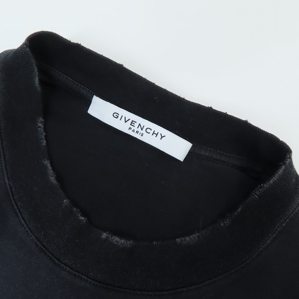 実際に弊社で買取させて頂いた【JPタグ】GIVENCHY/ジバンシィ ダメージ加工半袖Tシャツ BW704X3Z0L/XSの画像 2枚目