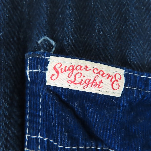 実際に弊社で買取させて頂いたSUGAR CANE/シュガーケーン Light INDIGO HERRINGBONE WORK COAT ワークコート SC13500/Sの画像 4枚目