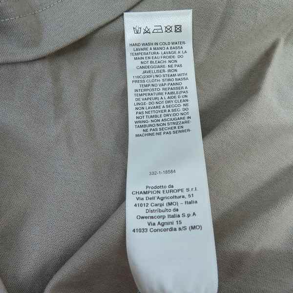 実際に弊社で買取させて頂いた【未使用】RICK OWENS/リックオウエンス x Champion/チャンピオン 21ss ロゴ刺繍半袖 Tシャツ CM01B7926/Mの画像 4枚目