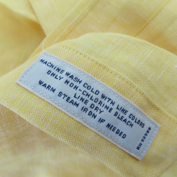 実際に弊社で買取させて頂いた【未使用】BROOKS BROTHERS/ブルックスブラザーズ ボタンダウンシャツ イエロー/Sの画像 7枚目