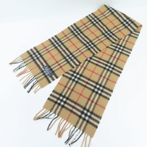 実際に弊社で買取させて頂いたBurberrys/バーバリーズ ノバチェック ウール・カシミヤ混 マフラーの画像 2枚目