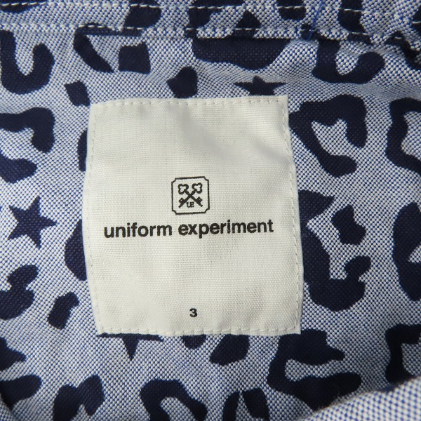実際に弊社で買取させて頂いたuniform experiment/ユニフォームエクスペリメント レオパード B.D.シャツ UE-145013/3の画像 2枚目