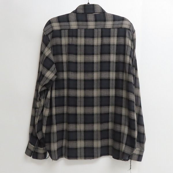 実際に弊社で買取させて頂いたSUGAR CANE/シュガーケーン 長袖ドビーチェック ワークシャツ  ブラック×グレー SC28163 /Mの画像 1枚目