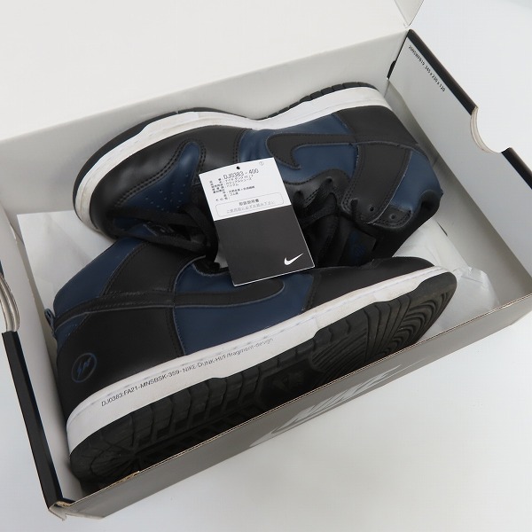 実際に弊社で買取させて頂いたNIKE×FRAGMENT DESIGN/ナイキ×フラグメントデザイン DUNK HI/F ダンク DJ0383-400/27の画像 7枚目