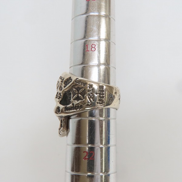 実際に弊社で買取させて頂いたBILL WALL LEATHER/ビルウォールレザー Graffiti Skull Large Forehead/ リング 19-21.5号の画像 7枚目