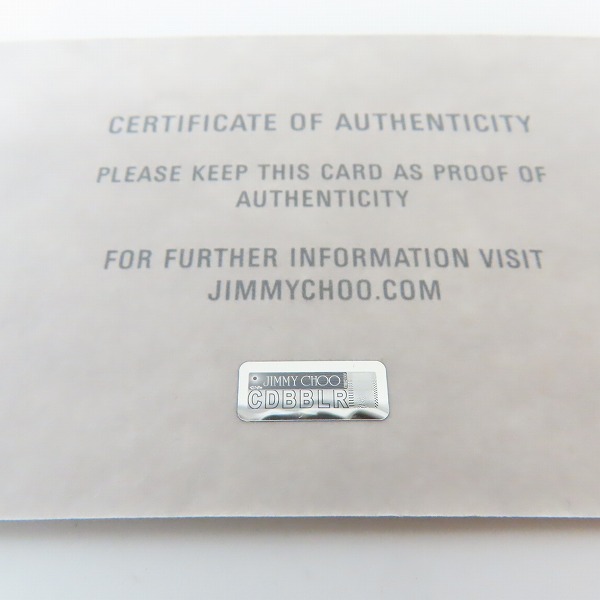 実際に弊社で買取させて頂いたJIMMY CHOO/ジミーチュウ レザー ロゴプレート パスケース/定期入れの画像 8枚目