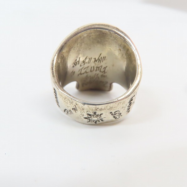 実際に弊社で買取させて頂いたBILL WALL LEATHER/ビルウォールレザー Graffiti Skull Large Forehead/ リング 19-21.5号の画像 4枚目