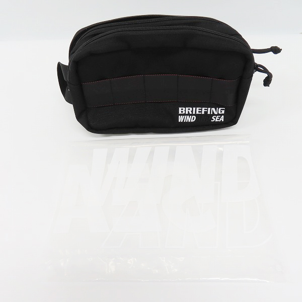 実際に弊社で買取させて頂いたWIND AND SEA×BRIEFING GOLF/ウィンダンシー×ブリーフィング ダブルジップポーチ/ブラックの画像 6枚目