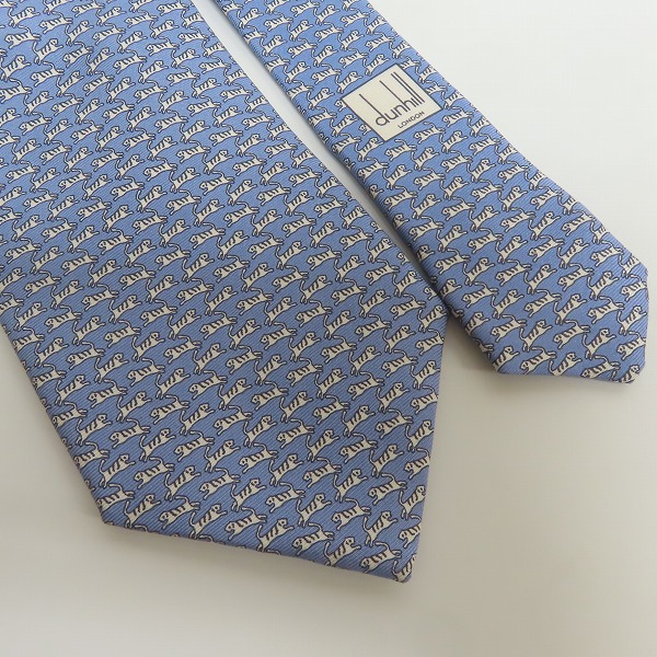 実際に弊社で買取させて頂いたDunhill/ダンヒル アニマル柄 シルクネクタイの画像 2枚目