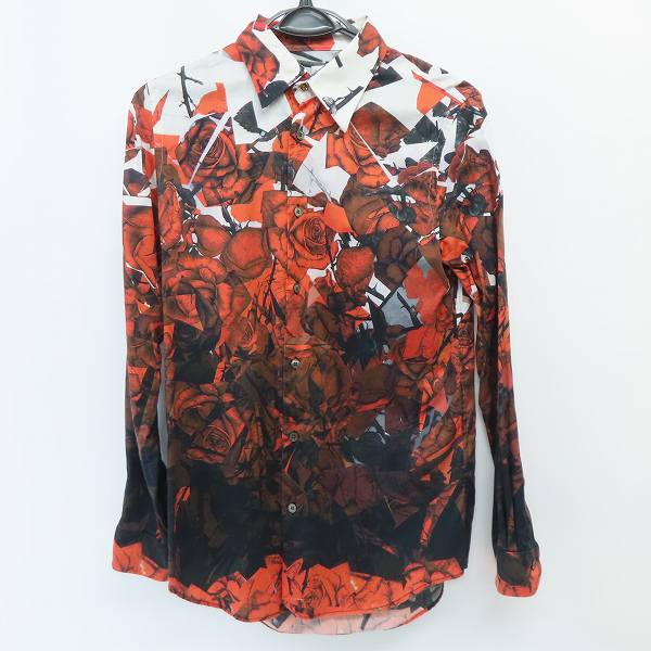 実際に弊社で買取させて頂いたPaul Smith/ポールスミス 薔薇 総柄 長袖 コットンシャツ/M